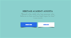 Desktop Screenshot of heritageacademyaugusta.org